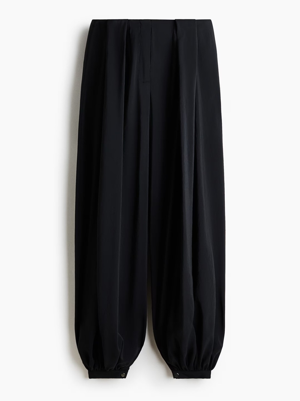 H&M Black Wide-Leg Balloon Hem Pants - Picture 4 of 5